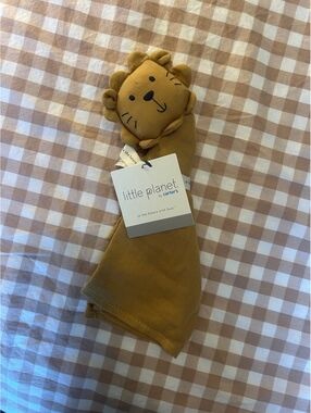 NWT Little Planet by Carter's Organic Cotton Lion Security Blanket / Lovey